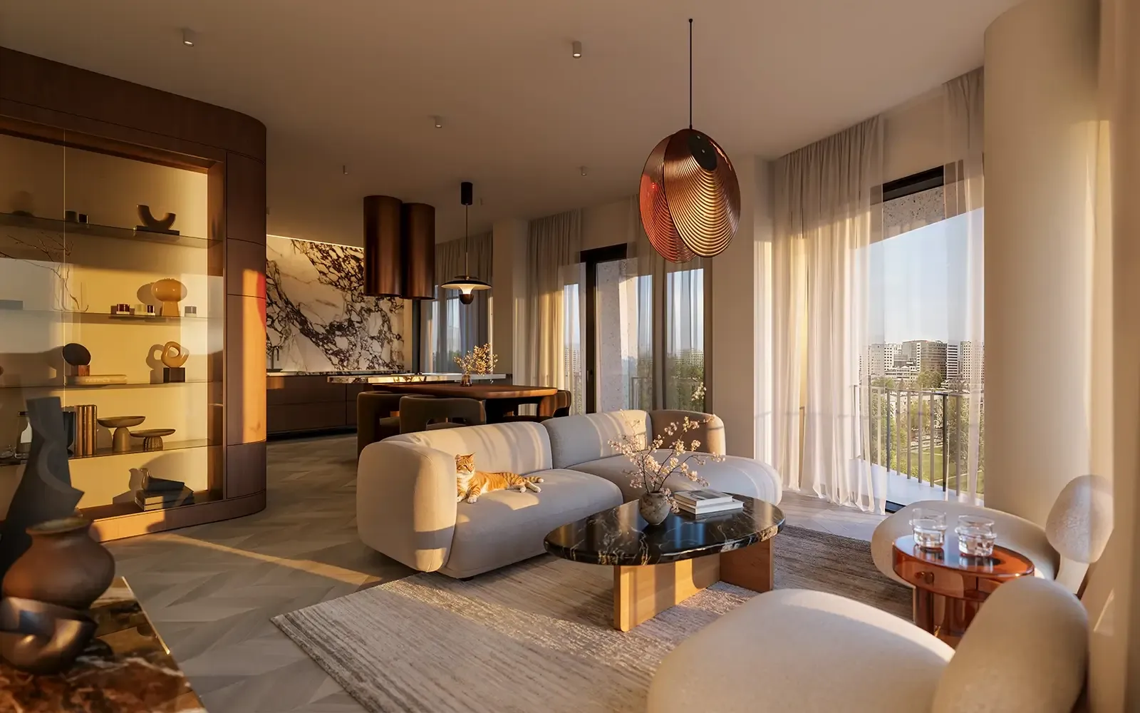 Wizualizacja wnętrza apartamentu Murano