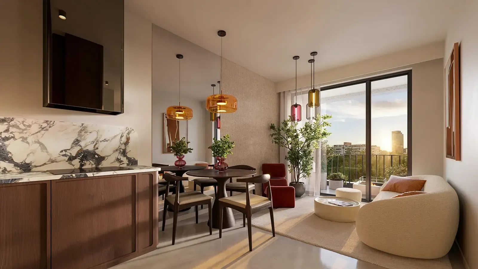 Wizualizacja wnętrza apartamentu Murano